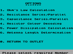 Screen from Electronic Calculator