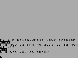 Screen from Eliza