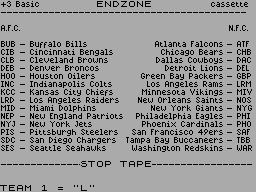 Screen from Endzone - 90f Program