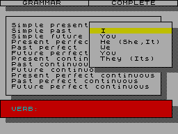 Screen from English Verbs