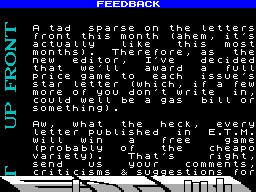 Screen from Enigma Tape Magazine issue 8