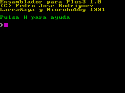 Screen from Ensamblador para Plus3
