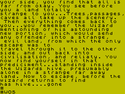 Screen from Escape from Magic
