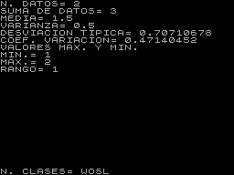 Screen from Estadistica