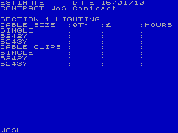 Screen from Estimating