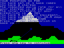 Screen from Everest Ascent
