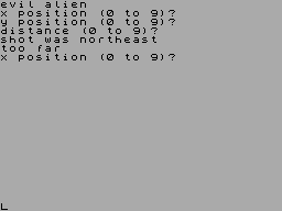 Screen from Evil Alien