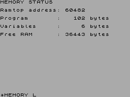 Screen from Extended BASIC