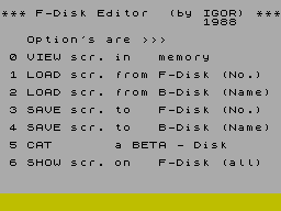 Screen from F-Disk Editor