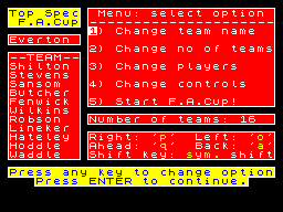 Screen from F.A. Cup
