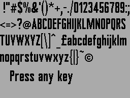 Screen from FZX