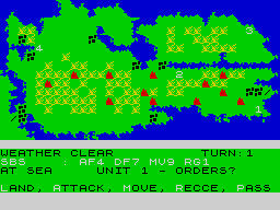 Screen from Falklands 82