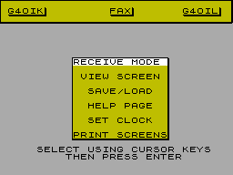 Screen from Fax for Your Spectrum