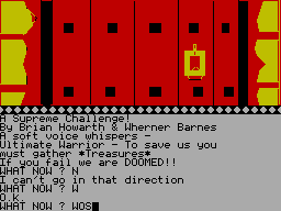 Screen from Feasibility Experiment