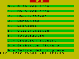 Screen from Fichero