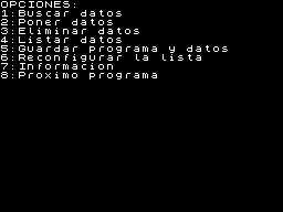 Screen from Ficheros