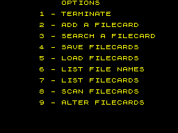 Screen from File Card