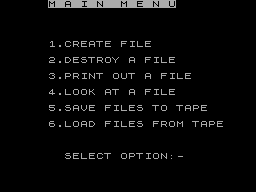 Screen from The Filer