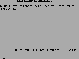 Screen from First Aid