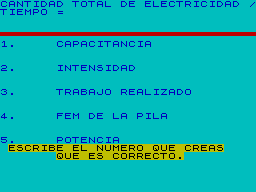 Screen from Fisica: Electricidad