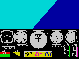 Screen from Flight Simulation