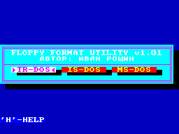 Screen from Floppy Format
