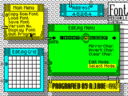 Screen from Font Creator