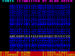 Screen from Fonts