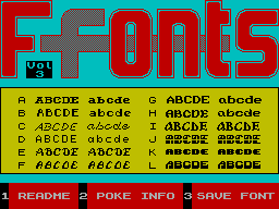 Screen from Fonts Vol 3