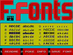Screen from Fonts Vol 4