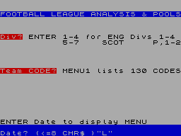 Screen from Football League Analysis