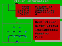 Screen from Football Manager: World Cup Edition