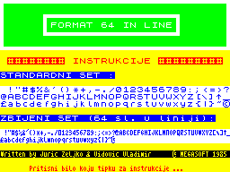 Screen from Format 64 in Line