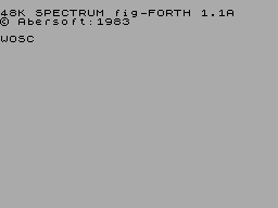 Screen from FORTH