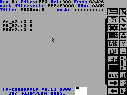 Screen from Fr Commander