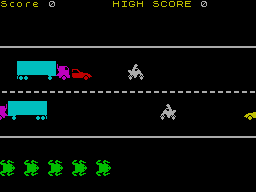Screen from Freeway Frog