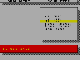 Screen from French Verbs