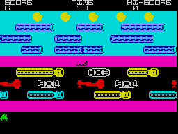 Screen from Frogger