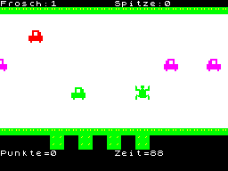 Screen from Frogger - Ein Spiel mit Froschen