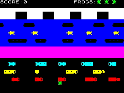 Screen from Frogger