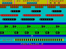 Screen from Frogger