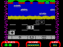 Screen from Frogger