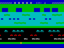 Screen from Frogger
