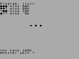 Screen from Fruit Machine