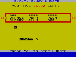 Screen from Fruit Machine