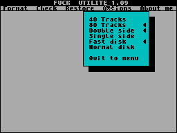 Screen from Fuck Utility