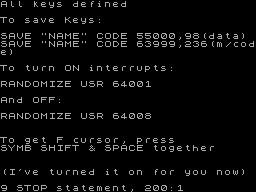 Screen from Function-Key Mode