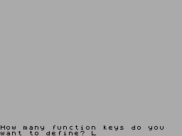 Screen from Function Keys 1