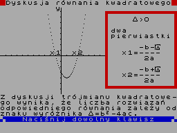 Screen from Funkcja Kwadratowa