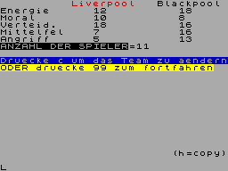 Screen from Fussball Manager